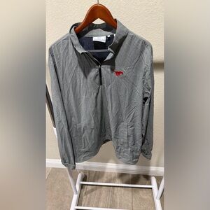 Southern Tide Gray Windbreaker with Red Logo SMU